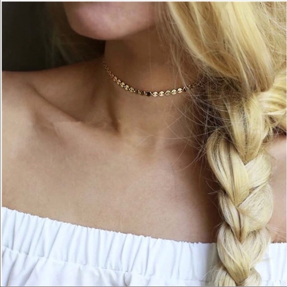 Jewelry - Gold Disc Choker Necklace